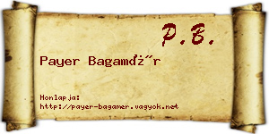 Payer Bagamér névjegykártya