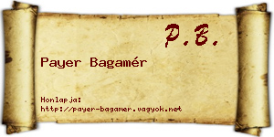 Payer Bagamér névjegykártya